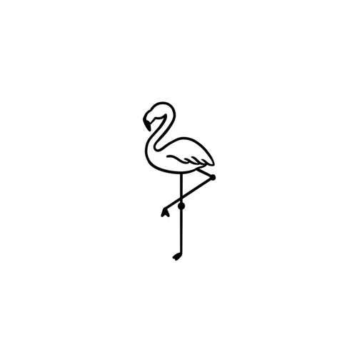 Flamingo cor-de-rosa minimalista