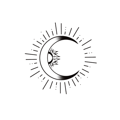 Tatuagem de sol e lua