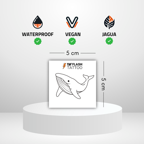 Tatouage baleine minimaliste