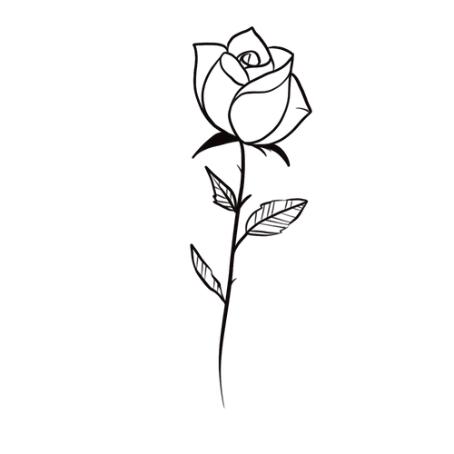 Tatuagem de uma pequena rosa