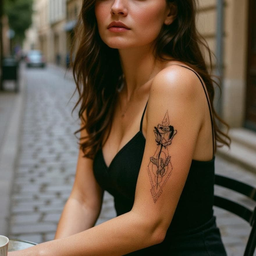 Rosa eterna geométrica
