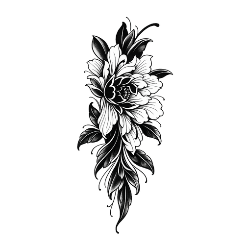 Tatouage pivoine femme