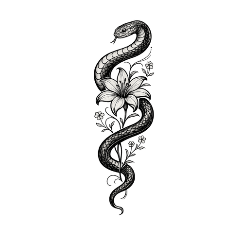 Serpent fleur