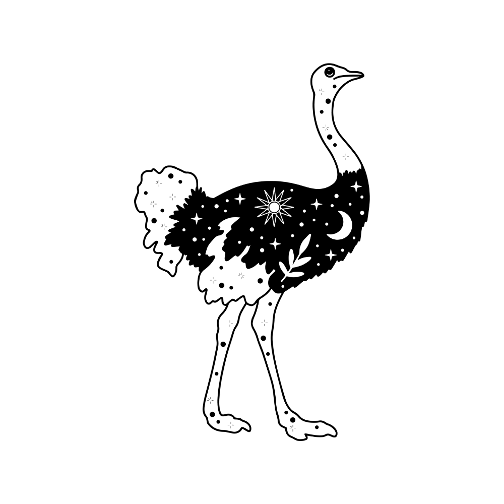 Tatuagem de avestruz