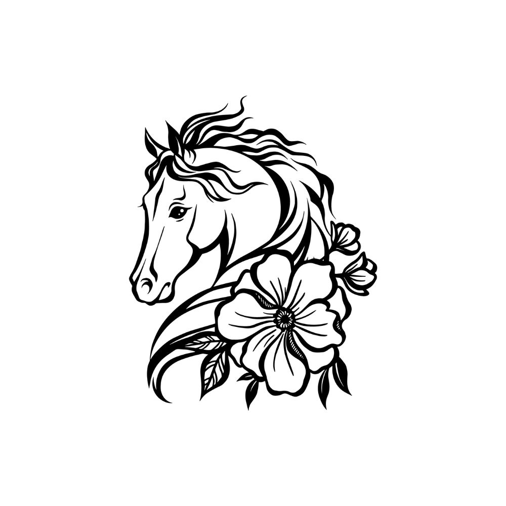 Cavalo de flores