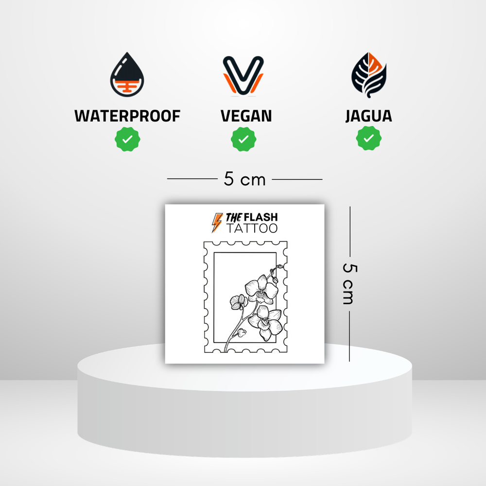 Tatouage ephemere orchidee