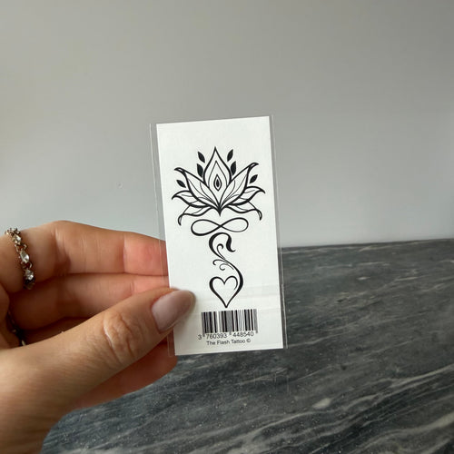 Idée tatouage éphémère spirituel unalome coeur