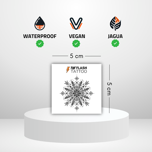 Tatouage éphémère flocon de neige