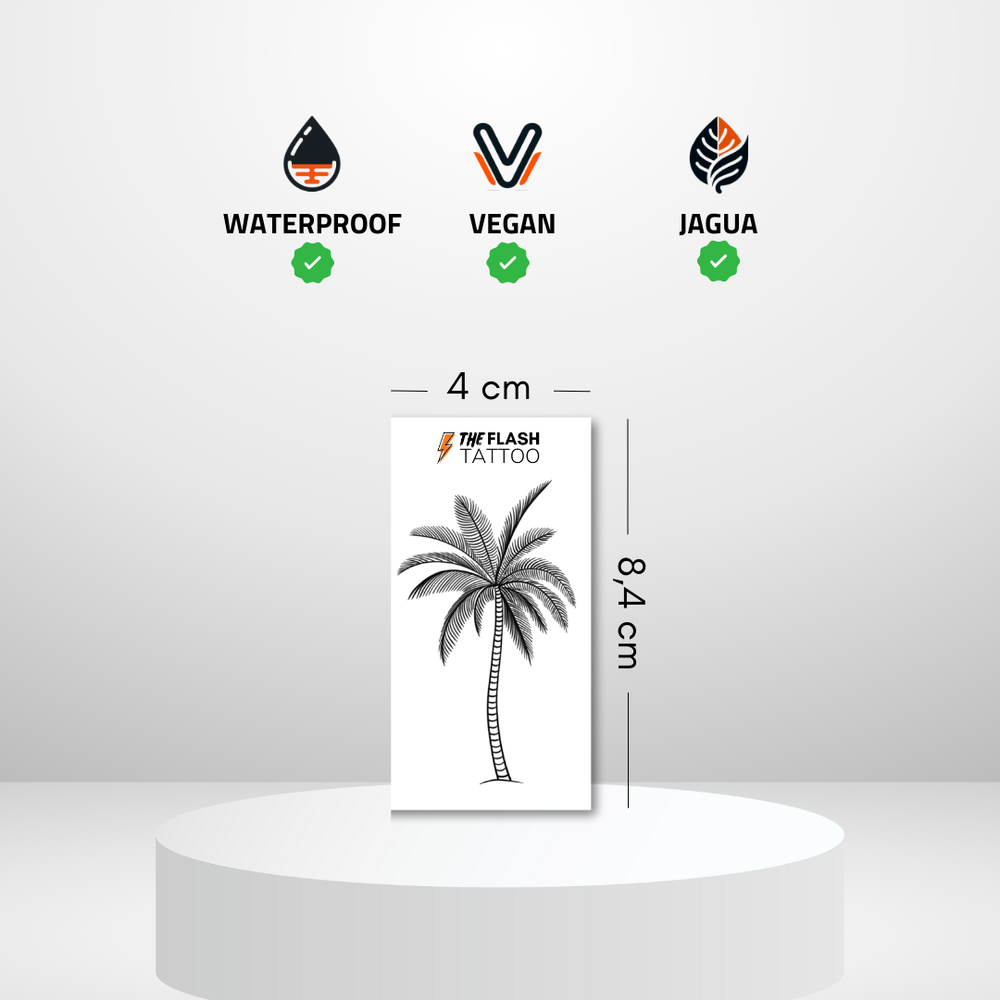 Tatouage ephemere palmier réaliste pour homme et pour femme 